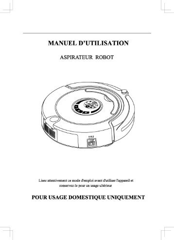 manuel d'utilisation - Robot aspirateur intelligent Samba dernière ...