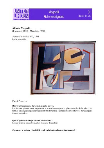 Magnelli Fiche enseignant - MusÃ©e d'Unterlinden