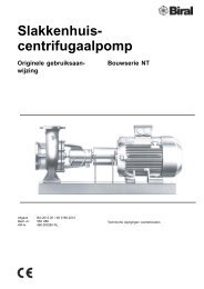 Slakkenhuis- centrifugaalpomp Originele gebruiksaan - Biral