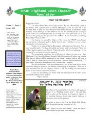 NPSOT Highland Lakes Chapter Newsletter - Native Plant Society of ...