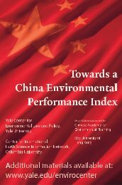 Towards a China Environmental Performance Index - Center for ...