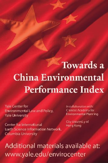 Towards a China Environmental Performance Index - Center for ...