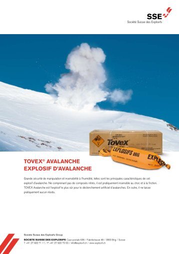 TOVEX® AVALANCHE EXPLOSIF D'AVALANCHE - VALsynthese