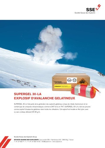 SUPERGEL 30-LA EXPLOSIF D'AVALANCHE ... - VALsynthese