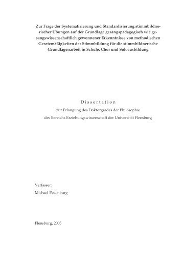 pezenburg diss.pdf - Zentrale Hochschulbibliothek Flensburg