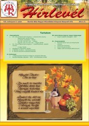 A 2012/2. sz. hírlevél letöltése PDF formátumban - Bartók Béla ...