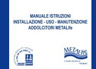 Manuale programmazione e funzionamento addolcitori MetaLife con ...