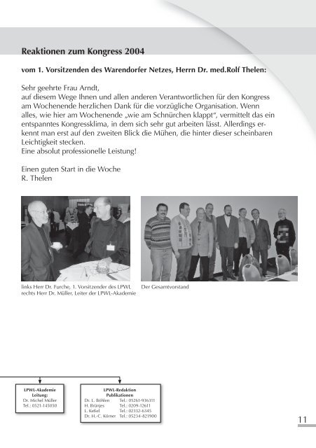 Jahrbuch des LPWL 2005 - Landesverband Praxisnetze Nordrhein ...