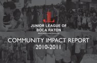 Community Impact Report - Junior League of Boca Raton