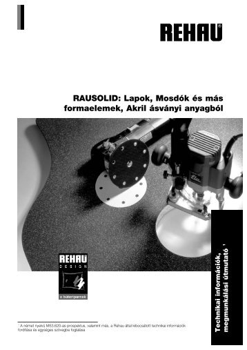 Rausolid anyagok kezelése, megmunkálása - Falco Depo Udvar