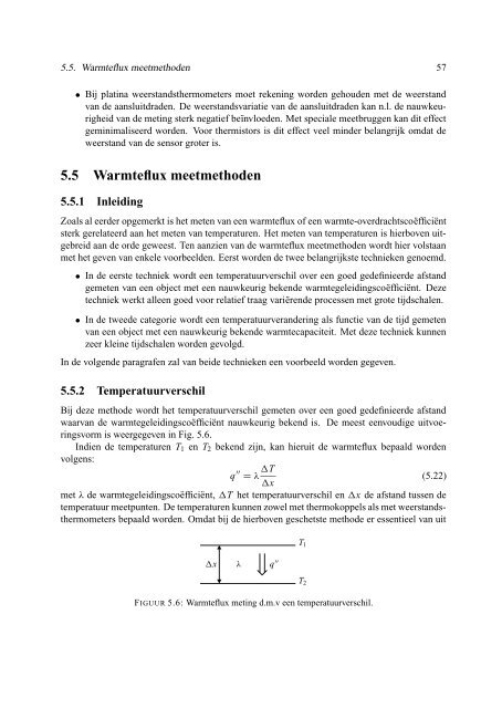 Hoofdstuk 5 Temperatuur en warmteflux meetmethoden 5.1 Inleiding