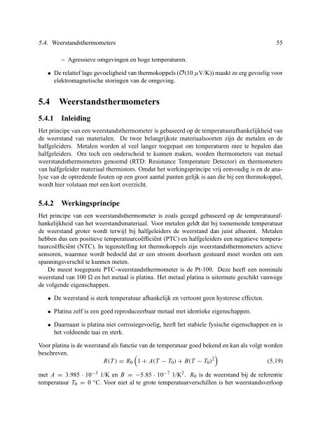 Hoofdstuk 5 Temperatuur en warmteflux meetmethoden 5.1 Inleiding