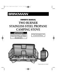 two burner stainless steel propane camping stove - Brinkmann