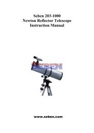 Seben 203-1000 Newton Reflector Telescope Instruction Manual