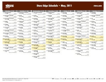 Starz Edge Schedule - May, 2011