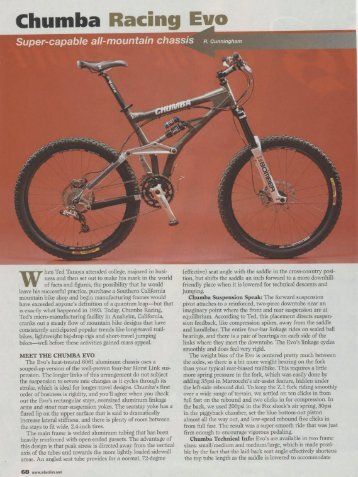 November 2006 Mountain Bike Action EVO Review - CHUMBA Racing