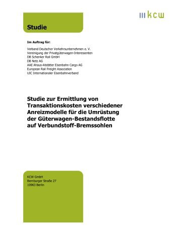 Studie zur Ermittlung von Transaktionskosten verschiedener - ERFA