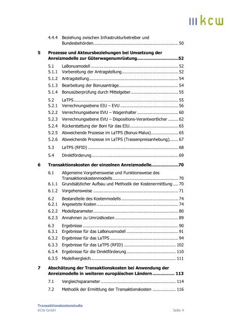 Studie zur Ermittlung von Transaktionskosten verschiedener - ERFA