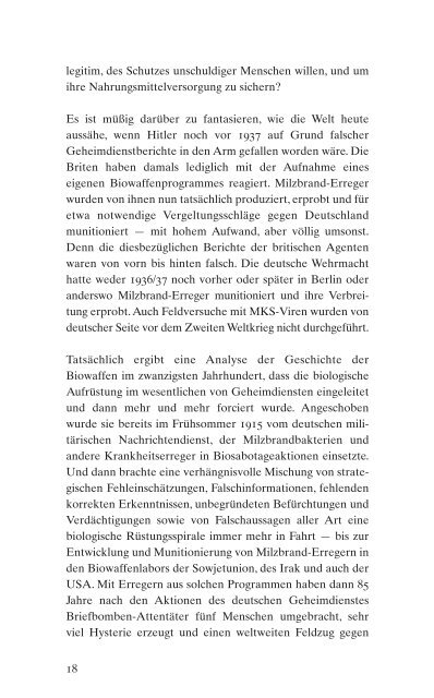 Erhard Geißler ANTHRAX und das Versagen der Geheimdienste