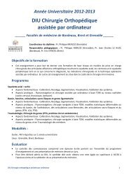 DIU Chirurgie OrthopÃ©dique assistÃ©e par ordinateur - UMFCS ...