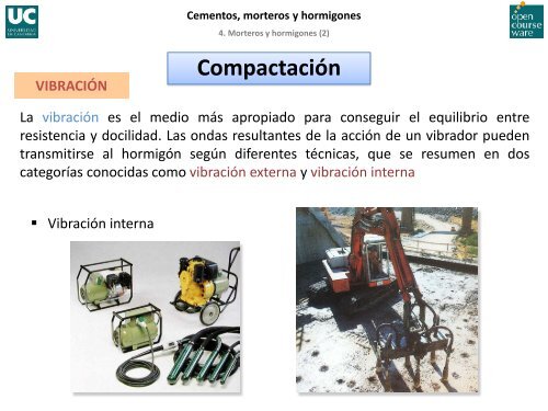 Cementos, morteros y hormigones