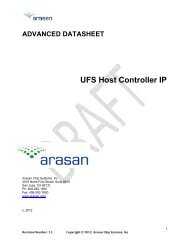 UFS Host Controller IP - Arasan