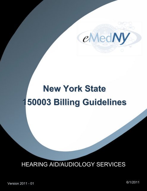 Hearing Aid Billing Guidelines - eMedNY