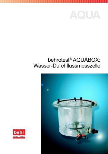 Wasserdurchflussmesszelle AQUABOX - Behr