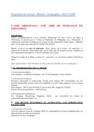 Proposition de corrigÃ© â Histoire - GÃ©ographie â BAC S 2009 L'ASIE ...