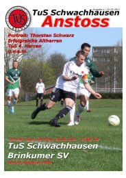 Herausgeber: TuS Schwachhausen von 1883 eV – Fußballabteilung