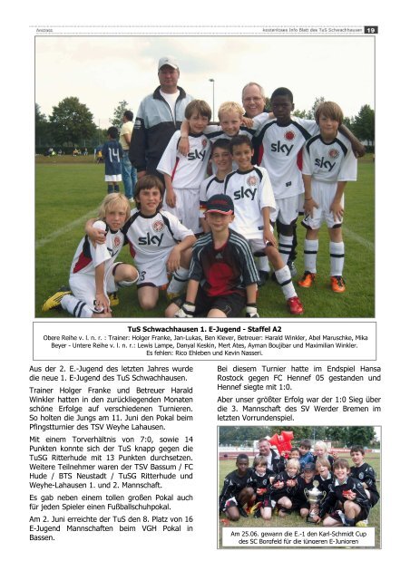 Download ANSTOSS August 2011 - beim TuS Schwachhausen