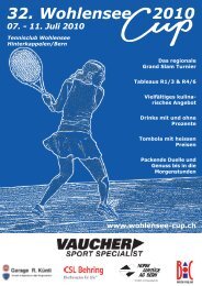 031 926 62 11 E-Mail: info@naag.ch Internet ... - Wohlensee-Cup