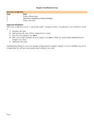 Classification essay about movies