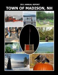 TOWN TOWN OF MADISON, NH - the Town of Madison