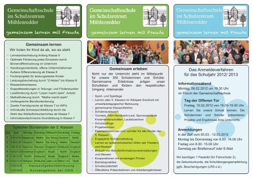 Flyer - Gemeinschaftsschule Reinbek