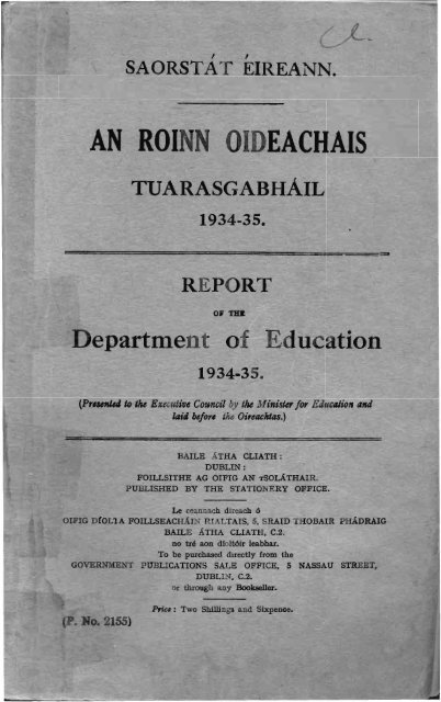 1934-1935 - Department of Education and Skills