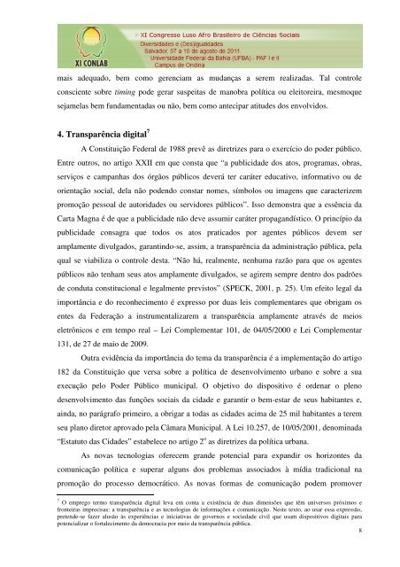 1. IntroduÃƒÂ§ÃƒÂ£o - XI Congresso Luso Afro Brasileiro de CiÃƒÂªncias Sociais