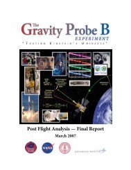 GP-B Post-Flight AnalysisÃ¢Â€Â”Final Report - Gravity Probe B - Stanford ...