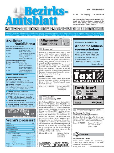 Taxivon - Bezirksamtsblatt