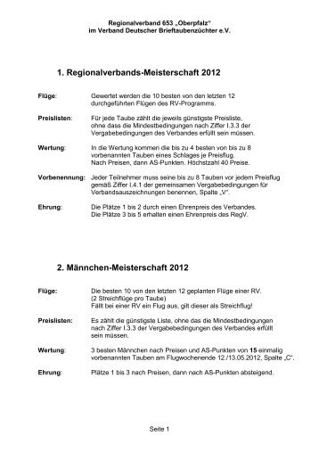 1. Regionalverbands-Meisterschaft 2012 - Regionalverband 653 ...