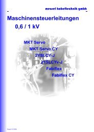 Maschinensteuerleitungen 0,6/1 kV - Meusel Kabeltechnik GmbH