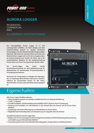 AurorA LoGGEr - Power-One