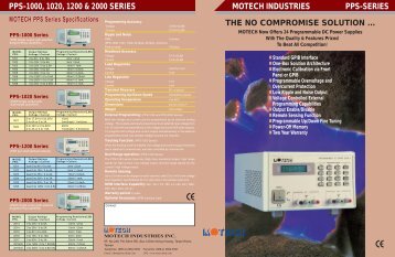 PPS-1000, 1020, 1200 & 2000 SERIES MOTECH ... - Ndn