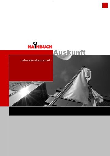 Download Lieferantenselbstauskunft - Hainbuch GmbH