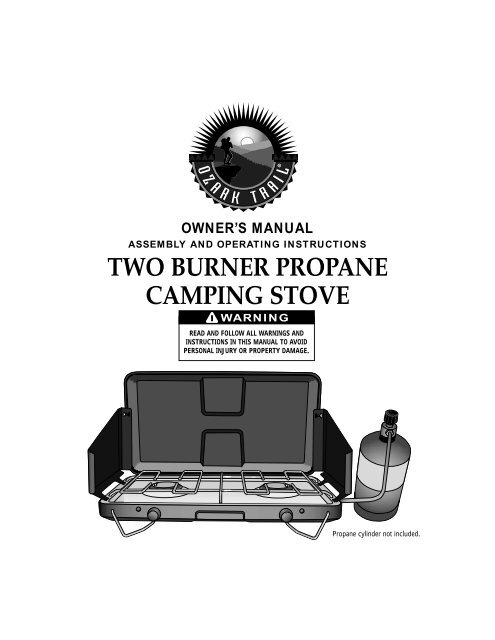 TWO BURNER PROPANE CAMPING STOVE - Brinkmann