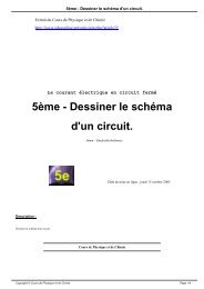 5Ã¨me - Dessiner le schÃ©ma d'un circuit. - Cours de physique et de ...