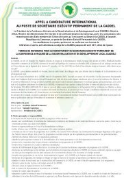 appel a candidature international au poste de ... - Jeune Afrique