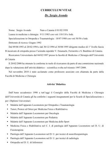 prof. Sergio Avondo - Medicina - UniversitÃ  degli Studi di Catania