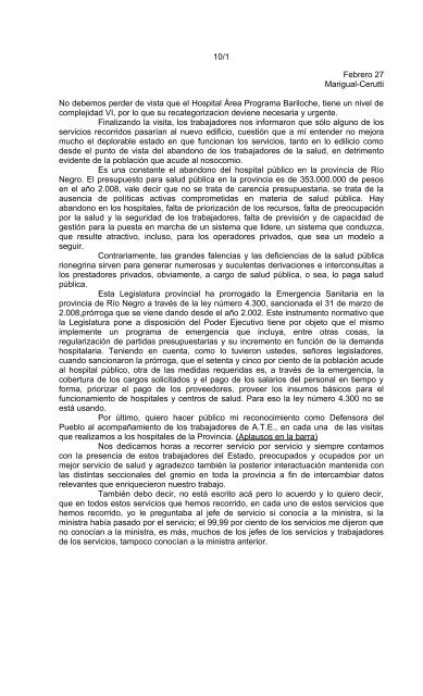 provincia de rio negro versión taquigráfica legislatura 37º periodo ...