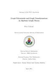 Graph Polynomials and Graph Transformations in ... - ELTE TTK TEO